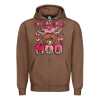 Chestnut you had me at moo Zipper Hoodie - MaliasSmallBusiness