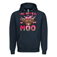 Navy you had me at moo Zipper Hoodie - MaliasSmallBusiness