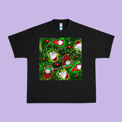 Christmas Gnomes Seamless Pattern Urban Heavy Tee Designed By Bundleandbundleshop