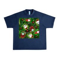 Navy christmas gnomes seamless pattern Urban Heavy Tee - BundleAndBundleShop