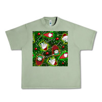 Oil Green christmas gnomes seamless pattern Urban Heavy Tee - BundleAndBundleShop
