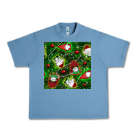 Pebble Blue christmas gnomes seamless pattern Urban Heavy Tee - BundleAndBundleShop