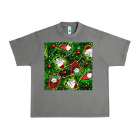 Tornado christmas gnomes seamless pattern Urban Heavy Tee - BundleAndBundleShop
