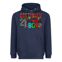 Navy birthday boy 4 Heavyweight Hoodie - BundleAndBundleShop
