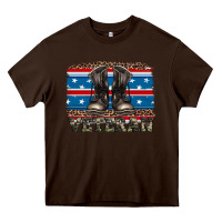 Chocolate Brown armed forces day veteran Heavy Core Tee - Artiststas