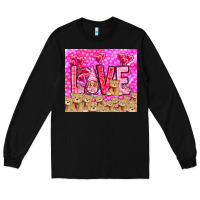 Black love gnome with bear Long Sleeve Tee - NancyCooperArtShop