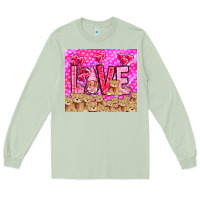 Matcha love gnome with bear Long Sleeve Tee - NancyCooperArtShop