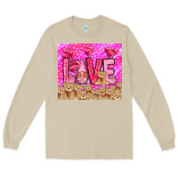 Mushroom love gnome with bear Long Sleeve Tee - NancyCooperArtShop