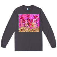 Smoke love gnome with bear Long Sleeve Tee - NancyCooperArtShop