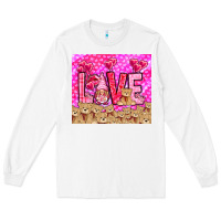 White love gnome with bear Long Sleeve Tee - NancyCooperArtShop