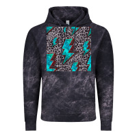 Cloud Black turquoise lightning bolt seamless pattern Vintage Hoodie - HRA Design Shop