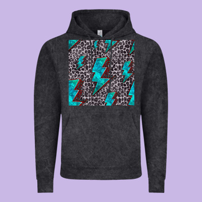 Turquoise Lightning Bolt Seamless Pattern Vintage Hoodie Designed By Hra Design Shop