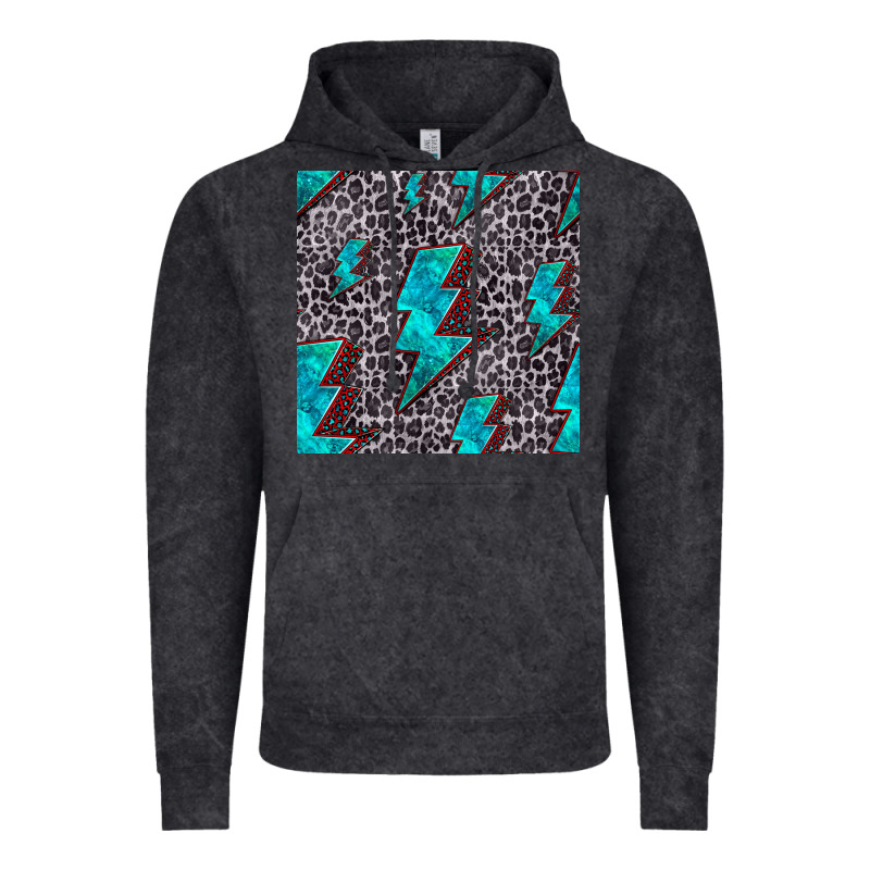Turquoise Lightning Bolt Seamless Pattern Vintage Hoodie by HRA Design Shop | Teevron