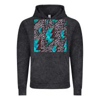 Vintage Black turquoise lightning bolt seamless pattern Vintage Hoodie - HRA Design Shop