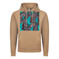 Vintage Coffee turquoise lightning bolt seamless pattern Vintage Hoodie - HRA Design Shop