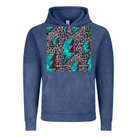 Vintage Denim turquoise lightning bolt seamless pattern Vintage Hoodie - HRA Design Shop