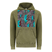 Vintage Olive turquoise lightning bolt seamless pattern Vintage Hoodie - HRA Design Shop
