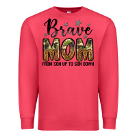 Cardinal brave mom from son up to son down Premium Sweatshirt - LillyAllenDesigns