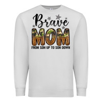 Dove Grey brave mom from son up to son down Premium Sweatshirt - LillyAllenDesigns