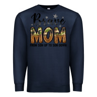 Navy brave mom from son up to son down Premium Sweatshirt - LillyAllenDesigns