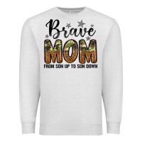 Oatmeal Heather brave mom from son up to son down Premium Sweatshirt - LillyAllenDesigns