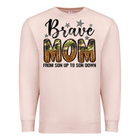 Pale Pink brave mom from son up to son down Premium Sweatshirt - LillyAllenDesigns