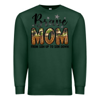 Sports Green brave mom from son up to son down Premium Sweatshirt - LillyAllenDesigns