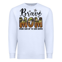 White brave mom from son up to son down Premium Sweatshirt - LillyAllenDesigns