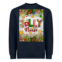 Navy Christmas Jolly Nurse Heavyweight Sweatshirt - Artiststas