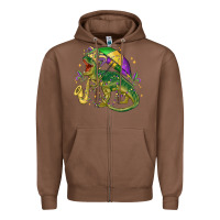Chestnut mardi gras tree rex Zipper Hoodie - MaliasSmallBusiness