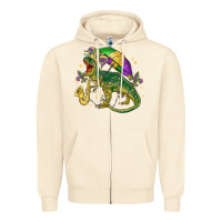 Sandshell mardi gras tree rex Zipper Hoodie - MaliasSmallBusiness