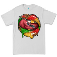 Dove Grey juneteenth day lips Premium Tee - texasbilliewilder