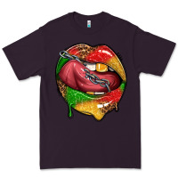 Plum juneteenth day lips Premium Tee - texasbilliewilder