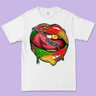 Premium Tee juneteenth day lips