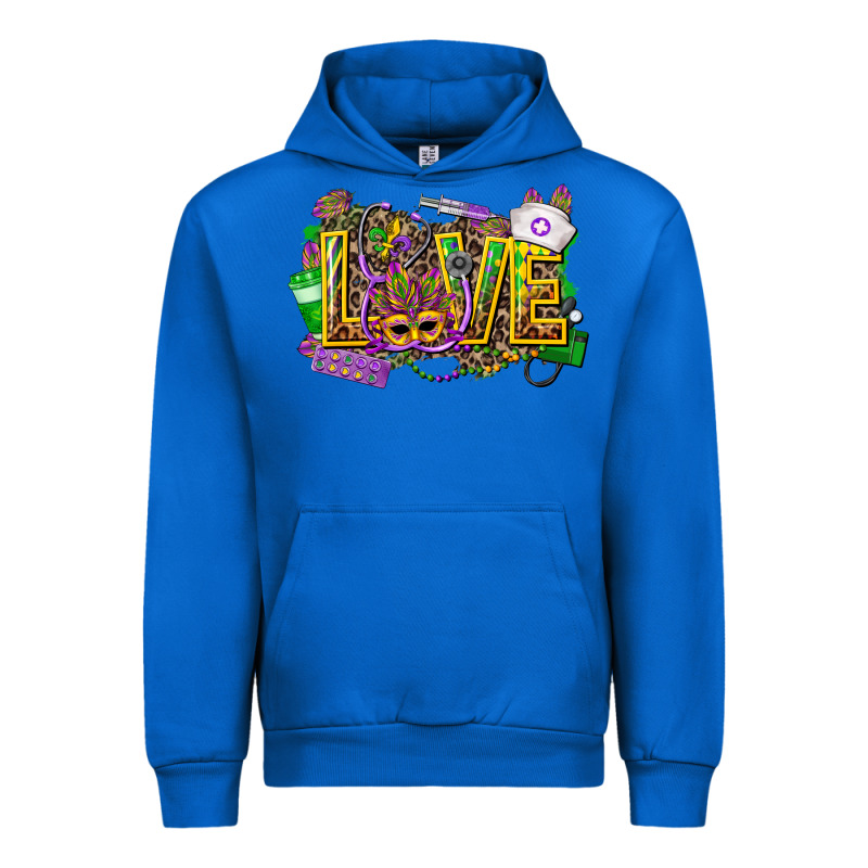 Mardi Gras Love Nurse Urban Hoodie by CowGirlArtShop | Teevron