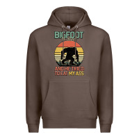 Coffee Bigfoot is real and he tried to eat my ass Premium Hoodie - Bettercallsaul