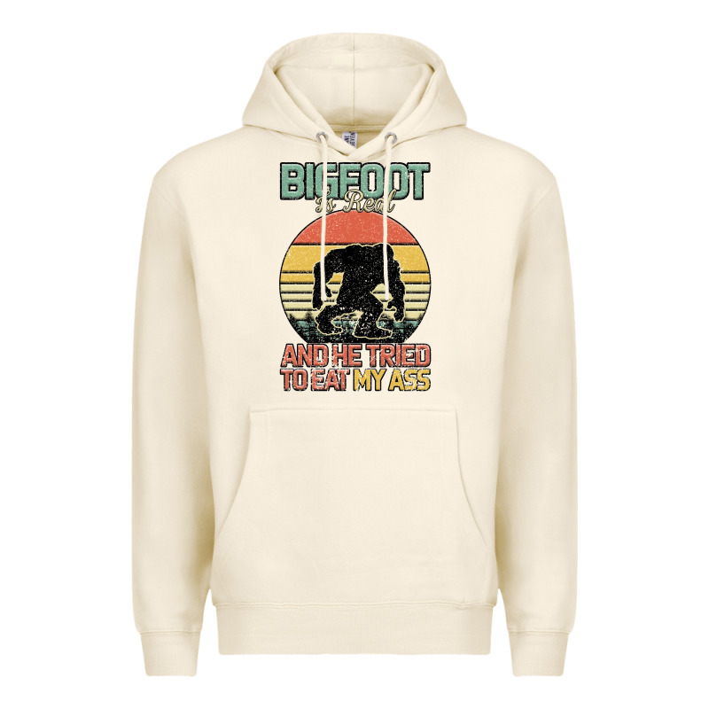 Bigfoot Is Real And He Tried To Eat My Ass Premium Hoodie by Bettercallsaul | Teevron