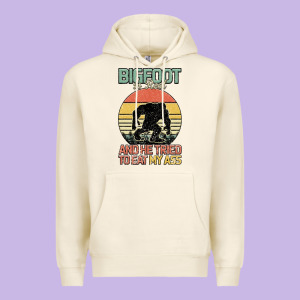 Bigfoot Is Real And He Tried To Eat My Ass Premium Hoodie Designed By Bettercallsaul