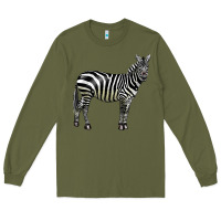 Army Green zebra Long Sleeve Tee - LillyAllenDesigns