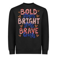 Black bold stripes bright stars brave hearts Heavyweight Sweatshirt - JahusDesignShop