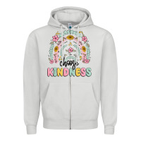 Dove Grey choose kindness Zipper Hoodie - MaliasSmallBusiness