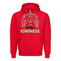 Red choose kindness Zipper Hoodie - MaliasSmallBusiness