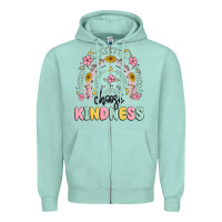 Seafoam choose kindness Zipper Hoodie - MaliasSmallBusiness