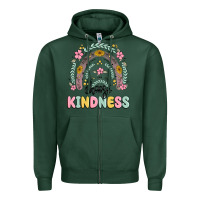 Sports Green choose kindness Zipper Hoodie - MaliasSmallBusiness