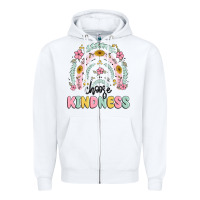 White choose kindness Zipper Hoodie - MaliasSmallBusiness