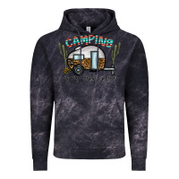 Cloud Black camping is my happy place Vintage Hoodie - CowhideDigitalArt