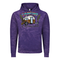 Cloud Purple camping is my happy place Vintage Hoodie - CowhideDigitalArt