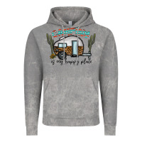 Cloud Rock camping is my happy place Vintage Hoodie - CowhideDigitalArt