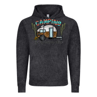 Vintage Black camping is my happy place Vintage Hoodie - CowhideDigitalArt