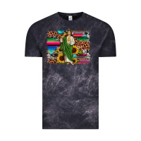 Cloud Black san judas leopard cowhide sunflower background Vintage Tee - JahusDesignShop